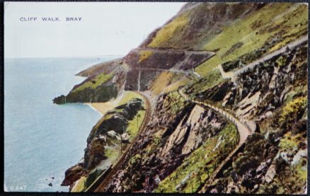 Bray Postcard Cliff Walk Vintage Ireland