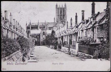 Wells Cathedral Vicar's Close Postcard Vintage 1904