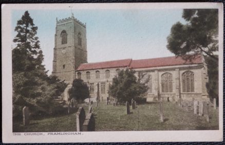 Framlingham Postcard Suffolk The Church LOCAL PUBLISHER