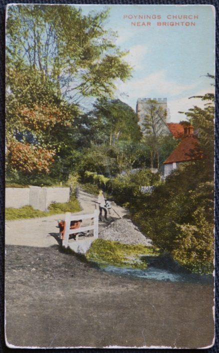 Poynings Church Brighton Postcard