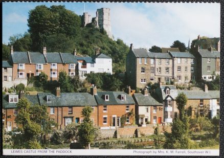 Lewes Castle Sussex Postcard View From The Paddock