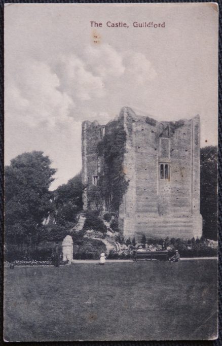 Guildford Postcard The Castle Vintage Black & White View