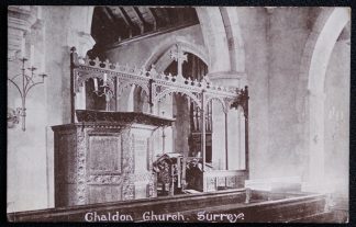 Chaldon Church Surrey Vintage Postcard