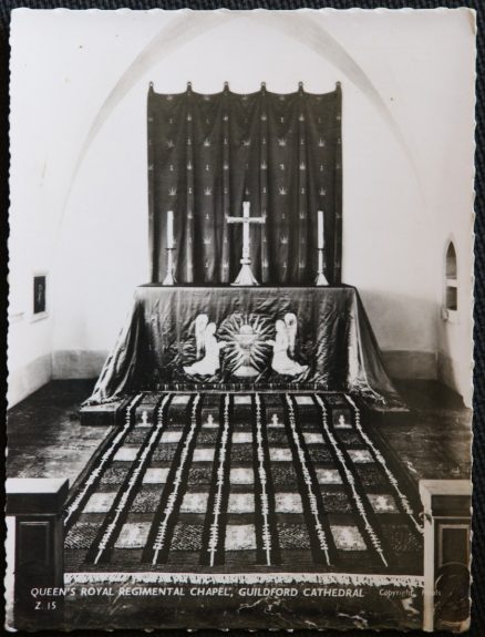 Guildford Cathedral Postcard Queen's Regimental Chapel LOCAL PUBLISHER