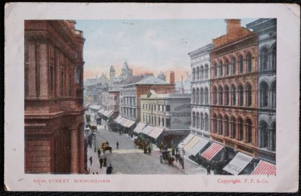 Birmingham New Street 1906 Vintage Postcard