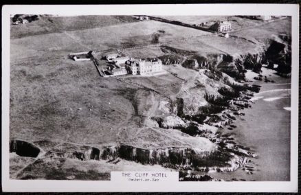 Gwbert On Sea Postcard Real Photo The Cliff Hotel Aerial View