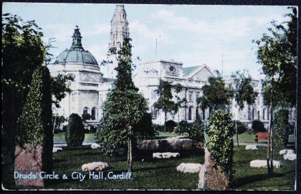 Cardiff Postcard Druids Circle Wales