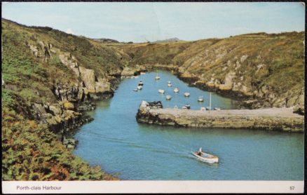 Porth Clais Harbour Wales Postcard 1985