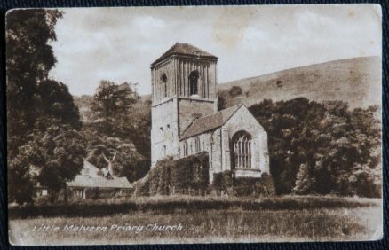 Little Malvern Postcard Vintage Priory Church 1937