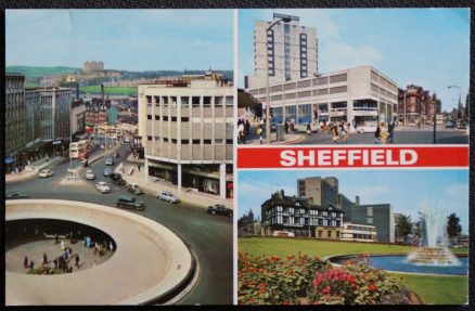 Sheffield Postcard Yorks Angel St Moorhead Grosvenor House Midland Station