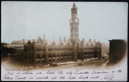 Bradford Town Hall Vintage 1903 Postcard