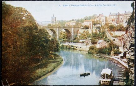 Knaresborough Postcard Vintage 1915 View From Surprise