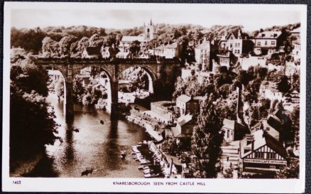 Knaresborough Postcard Vintage 1931 Real Photo View From Castle Hill