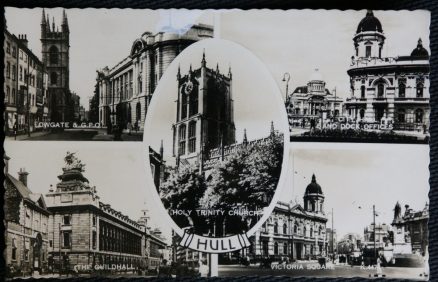 Hull Postcard Yorks Lowgate & G.P.O. Victoria Square Multiview Real Photo