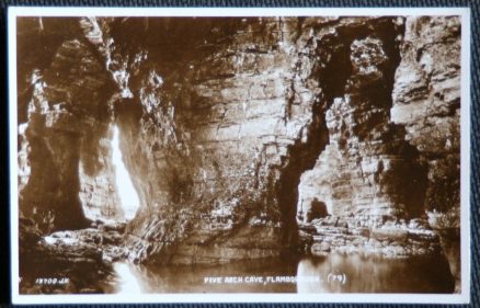 Flamborough Yorks Postcard Five Arch Cave Real Photo