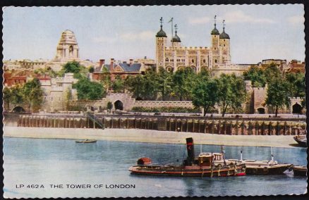 Tower Of London Ship Steamer Postcard