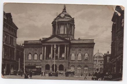 Liverpool Town Hall Vintage Postcard