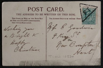 Shanklin Chine Post Office Triangle Stamped Postcard - Image 2