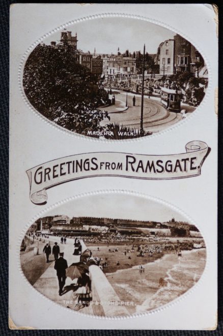 Ramsgate Raphael Tuck Tram 1945 Vintage Postcard