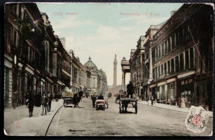 Newcastle-On-Tyne Grey Street c1907 Postcard