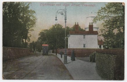 Lighthouse Lowestoft Tram 1911 Postcard