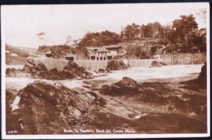 Newberry Beach Combe Martin 1942 Postcard