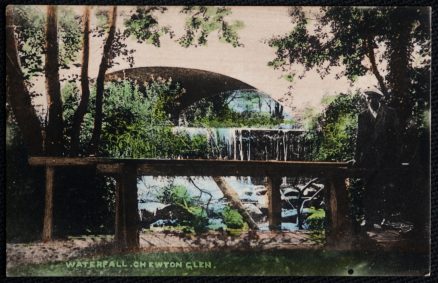 Chewton Glen Waterfall Vintage Postcard