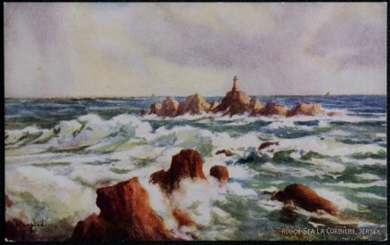 Corbiere Lighthouse Artist C.G. Blampied Postcard