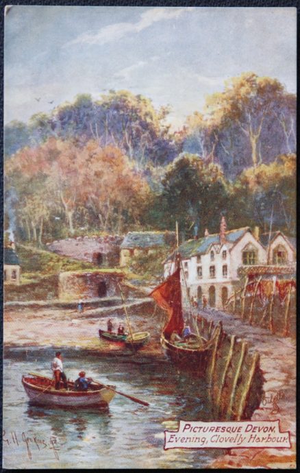 Clovelly Artist G.H. Jenkins Tuck Postcard