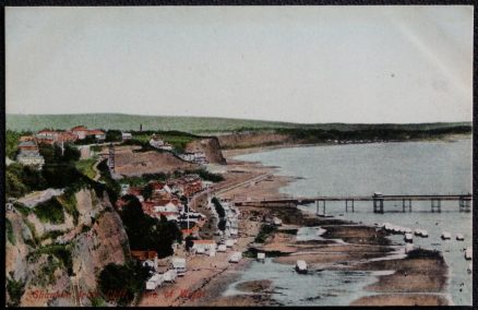 Shanklin Cliff Pier Vintage Postcard