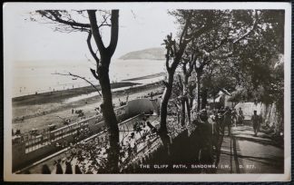 Sandown Cliff  Real Photo 1956 Postcard