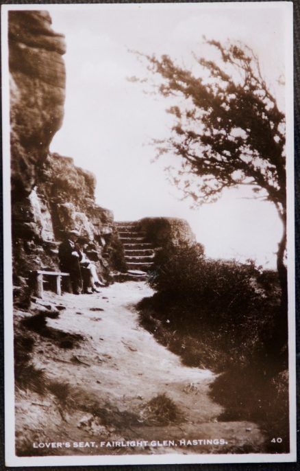 Fairlight Lovers Seat Real Photo Postcard