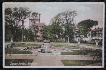 Worthing Denton Gardens Vintage Postcard