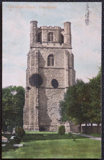 Chichester Bell Tower Vintage Postcard