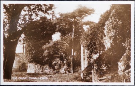 Lewes Priory Ruins Real Photo Postcard