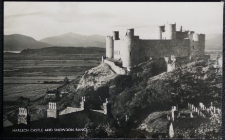 Harlech Castle Snowdon Range Postcard