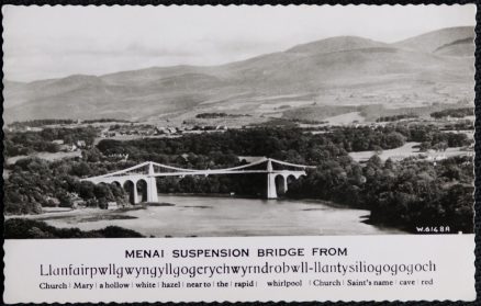 Menai Suspension Bridge Real Photo Postcard