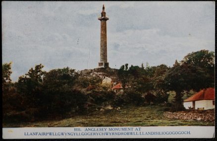 Anglesey Monument Vintage c.1918 Postcard