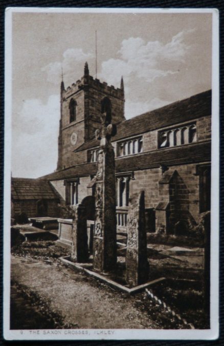 Saxon  Crosses Ilkley Vintage Postcard