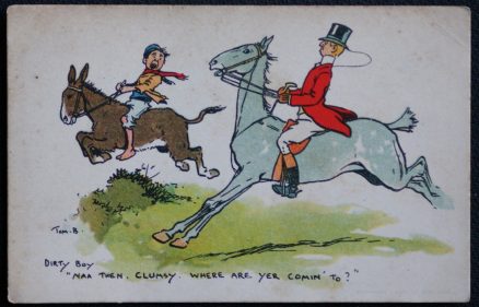 Tom Browne Artist Horses c.1918  Postcard