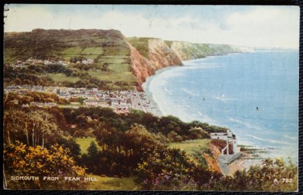 Sidmouth Peak Hill 1957 Postcard