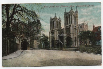 Bristol Cathedral Norman Arch Postcard