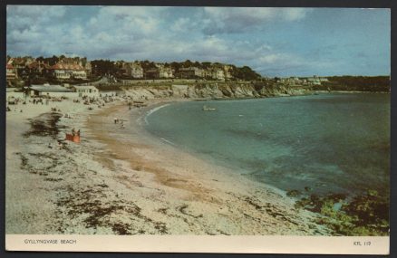 Gyllyngvase Beach 1975 Cornwall Postcard