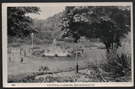 Bournemouth Central Gardens 1953 Postcard