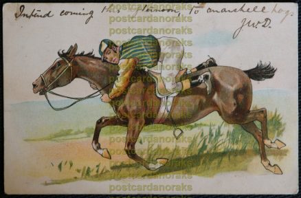 Jockey Horse Sporting 1907 Postcard