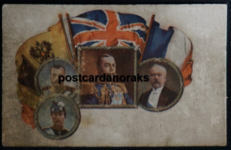 King Geoge IV Czar Russia Poincare Postcard