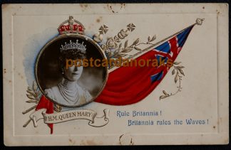Queen Mary Rule Britannia! Embossed Postcard