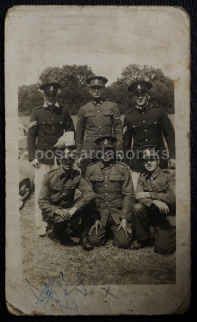 Military Portrait Uniformed Servicemen  Postcard