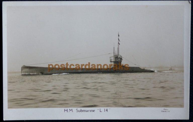 H.M. Submarine L14 Gieves Postcard