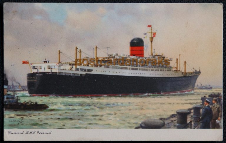 R.M.S. Ivernia 1958 Vintage Postcard